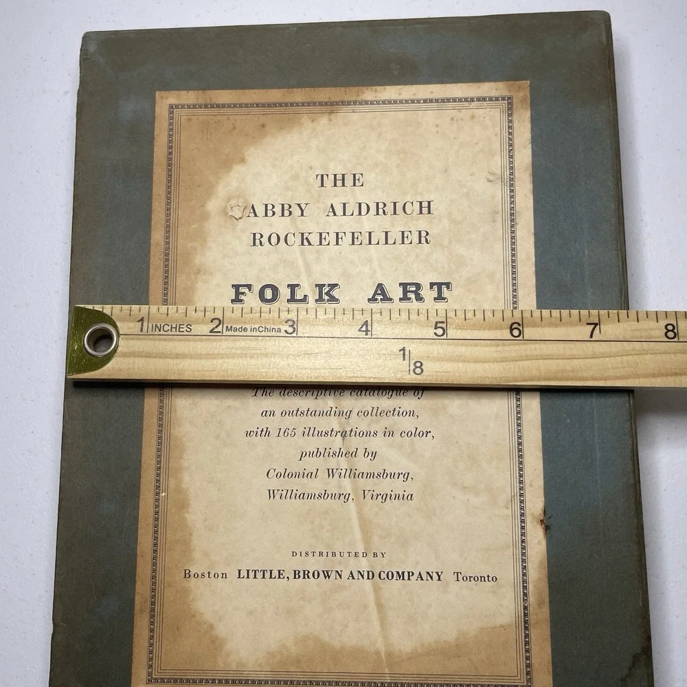 Vtg 1st‎ Edition Abby Alderich Rockefeller Folk Art Collection Book & Box 1957